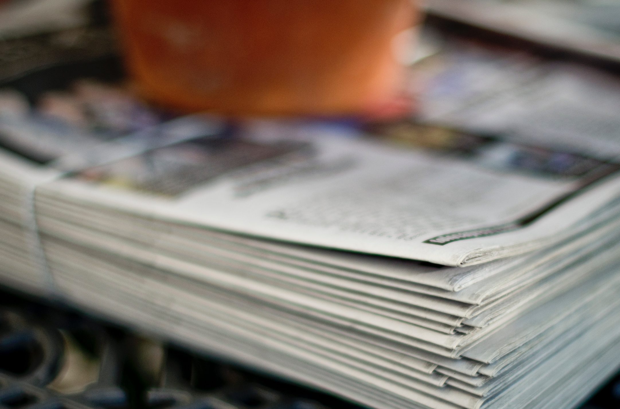 Photo of a stack of newspaper